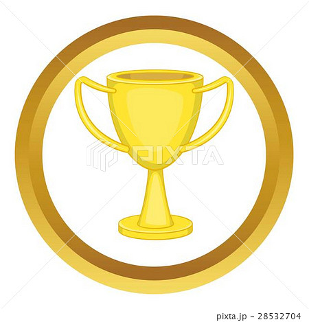 Golden trophy cup vector icon Golden trophy cup vector icon 28532704