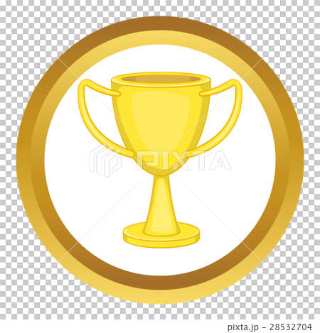 Golden trophy cup vector icon Golden trophy cup vector icon 28532704