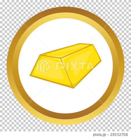 Gold ingot vector icon Gold ingot vector icon 28532708
