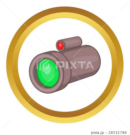 Sniper rifle telescope vector icon 28532780