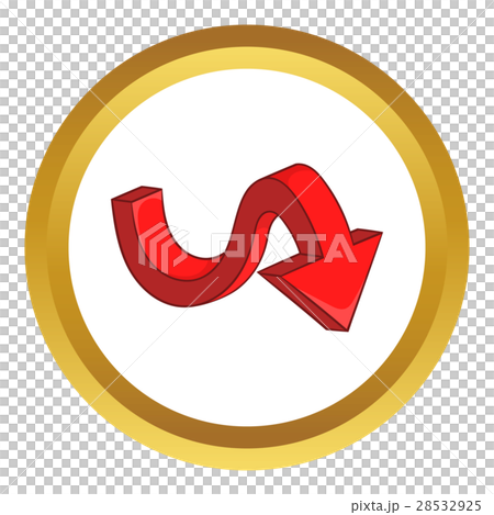 Curved arrow vector icon 28532925