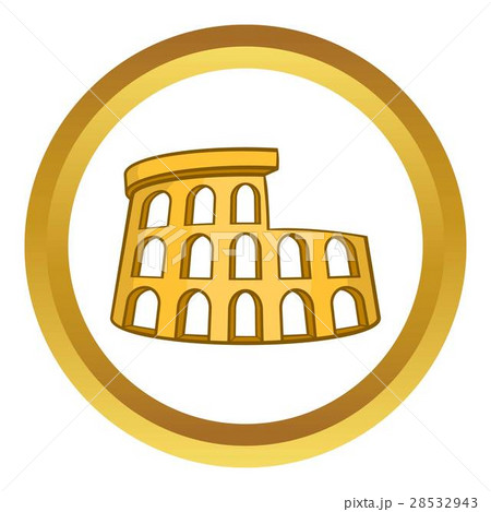 Roman Coliseum vector icon 28532943