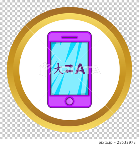 Mobile app with translator vector icon 28532978