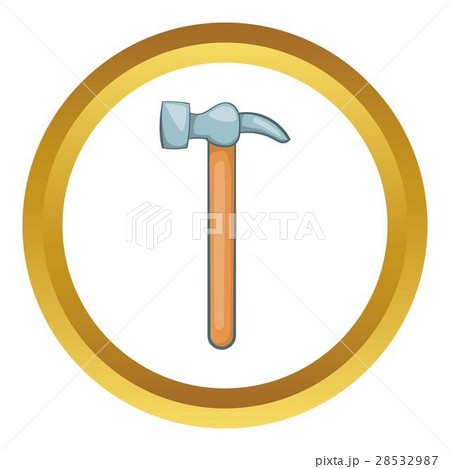 Carpenter hammer vector icon 28532987
