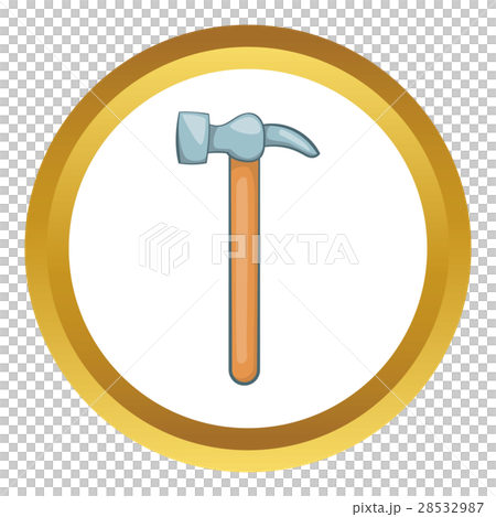 Carpenter hammer vector icon 28532987