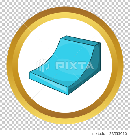 Snow half pipe for freestyle vector icon 28533010