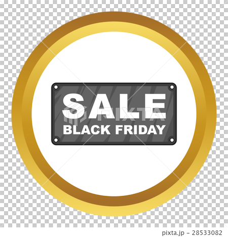 Black Friday plate vector icon 28533082