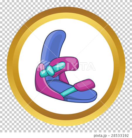 Attachments for a snowboard vector icon 28533192