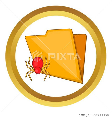 Folder with a bug vector icon 28533350
