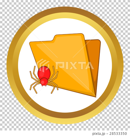 Folder with a bug vector icon 28533350
