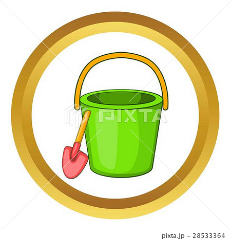 Sand bucket and shovel vector icon Sand bucket and shovel vector icon 28533364