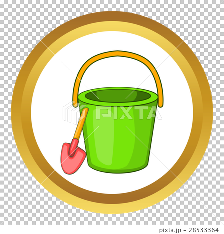 Sand bucket and shovel vector icon Sand bucket and shovel vector icon 28533364