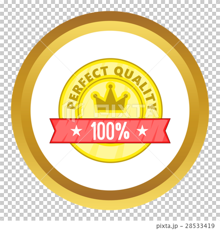 圖庫插圖: perfect quality label vector icon