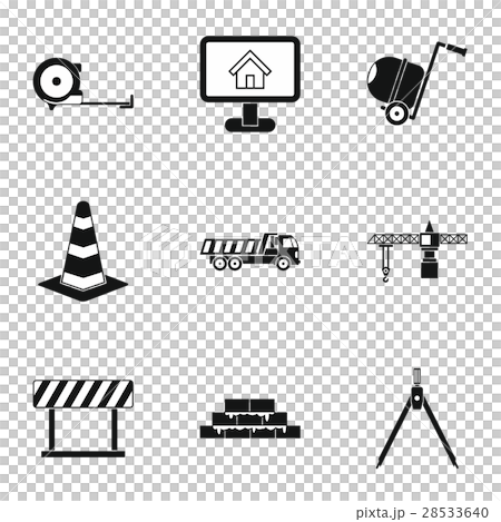 Construction tools icons set, simple style 28533640