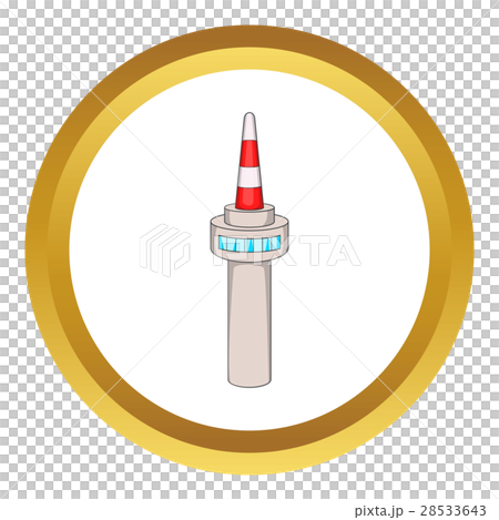 Namsan tower in Seoul vector icon 28533643