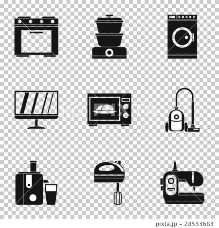 Home electronics icons set, simple style 28533683