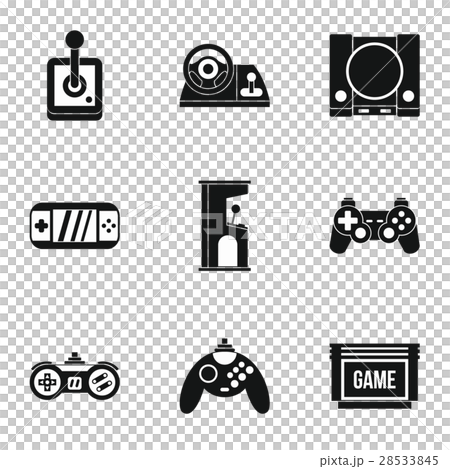 Game online icons set, simple style Game online icons set, simple style 28533845