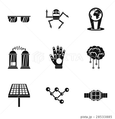 Computer latest devices icons set, simple style Computer latest devices icons set, simple style 28533885