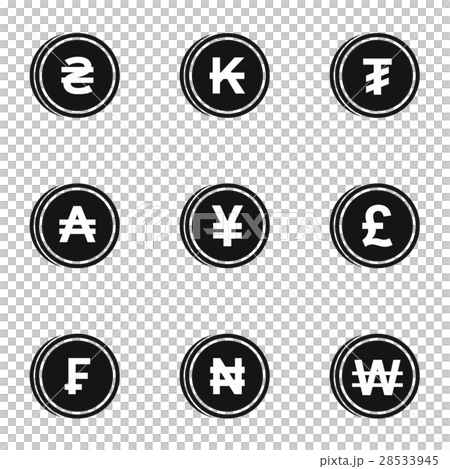 Currency icons set, simple style Currency icons set, simple style 28533945
