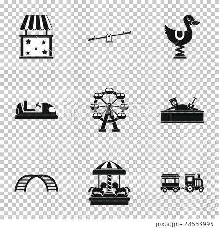 Rides icons set, simple style 28533995