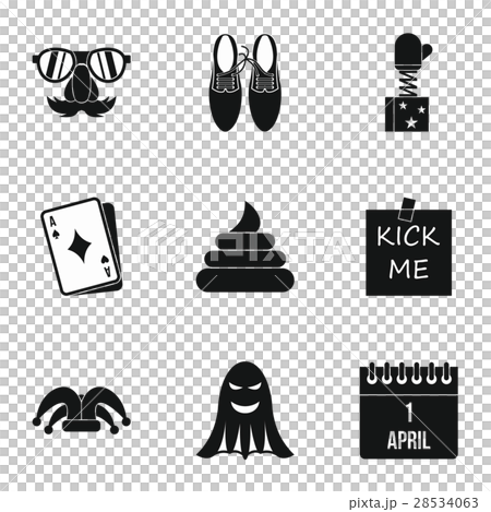 Jocularity icons set, simple style 28534063