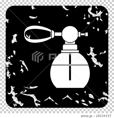 Perfume bottle with vaporizer icon, grunge style 28534157