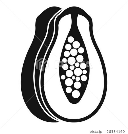 Papaya icon, simple style 28534160