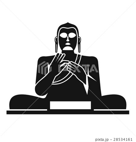 Buddha statue icon, simple style Buddha statue icon, simple style 28534161