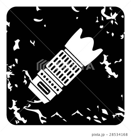 Interchangeable lens icon, grunge style 28534168