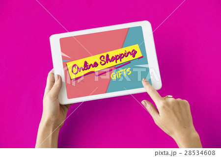 Online Shopping Cart E-Commers Concept 28534608