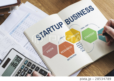 Startup Business Strategy Reserch Concept 28534789
