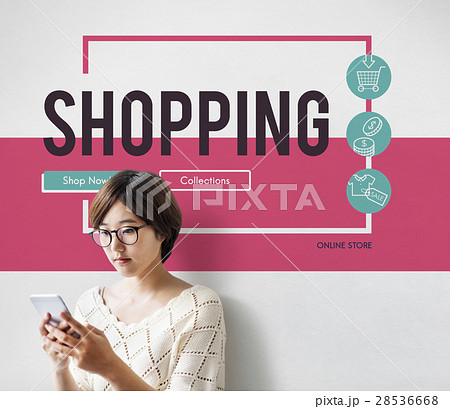 Online Shopping Cart E-Commers Concept 28536668