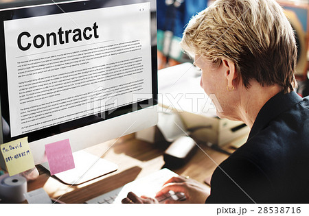 Contract Agreement Commitment Obligation Negotiation Concept 28538716