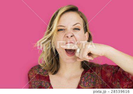 Woman Scream Shouting Furious Portrait Concept Woman Scream Shouting Furious Portrait Concept 28539616
