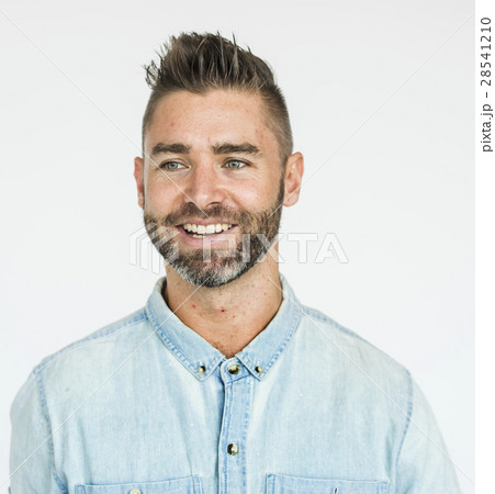 Studio People Shoot Portrait Isolated on White 28541210