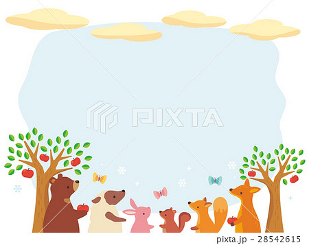 動物と空のイラスト 28542615