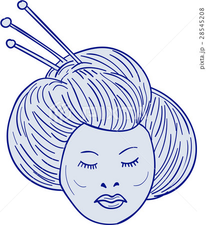 Geisha Girl Head Drawing Geisha Girl Head Drawing 28545208