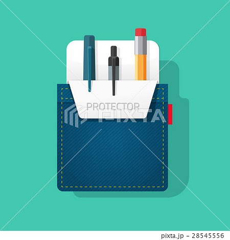 Pocket protector vector, flat style jeans shirt 28545556