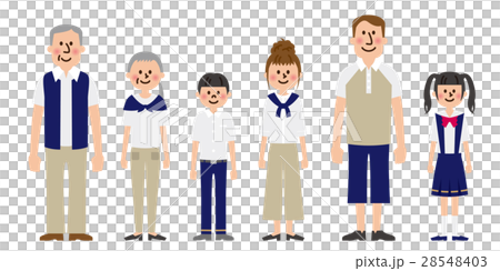 三世代家族ベクター 28548403