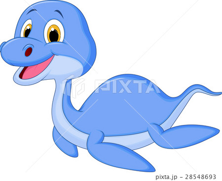 Cute dinosaur swimming Cute dinosaur swimming 28548693