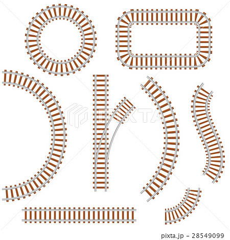 Railroad Element Set. Vector 28549099