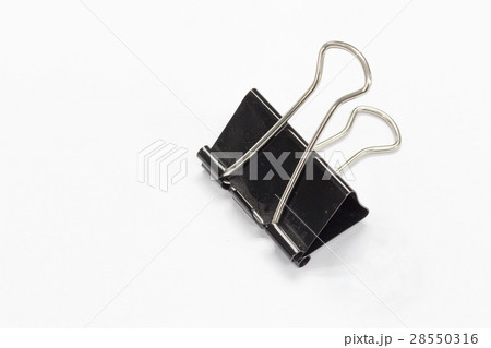 Black Paper clip isolate on white background Black Paper clip isolate on white background 28550316