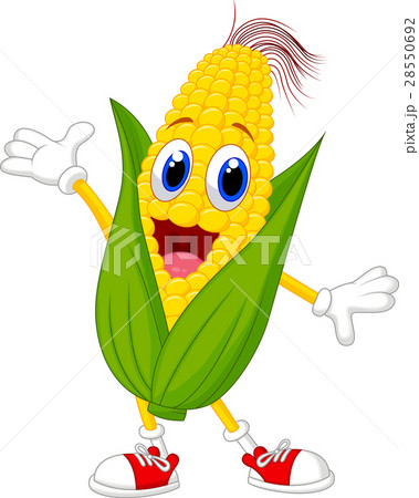 Cute Corn Cartoon Characterのイラスト素材