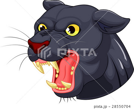 Black Panther Head Mascotのイラスト素材