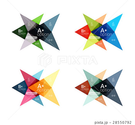 Colorful arrow option infographics banners Colorful arrow option infographics banners 28550792