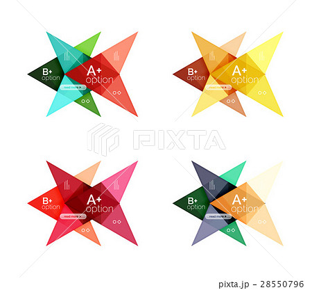 Colorful arrow option infographics banners 28550796