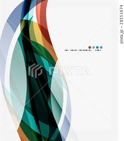 Modern geometric wavy shapes on light 28551674
