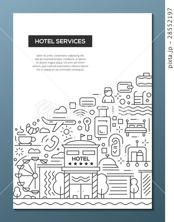 Hotel Services - line design brochure poster 28552197