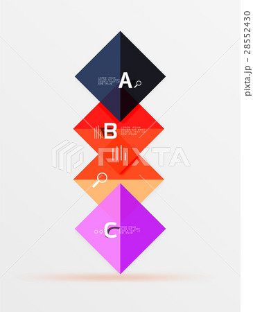 Geometric square and triangle template 28552430