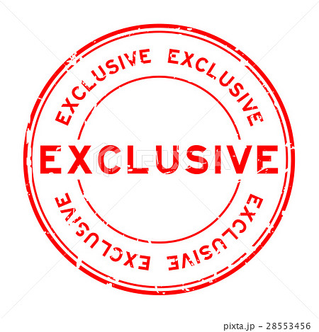 Grunge red exclusive round rubber seal stamp 28553456